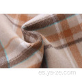tela de lana tejida de vellón a cuadros de doble cara para abrigo